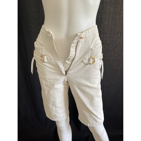 Gucci Women's Vintage Short Pant Elegant White Pockets XS - Picture 2 of 12